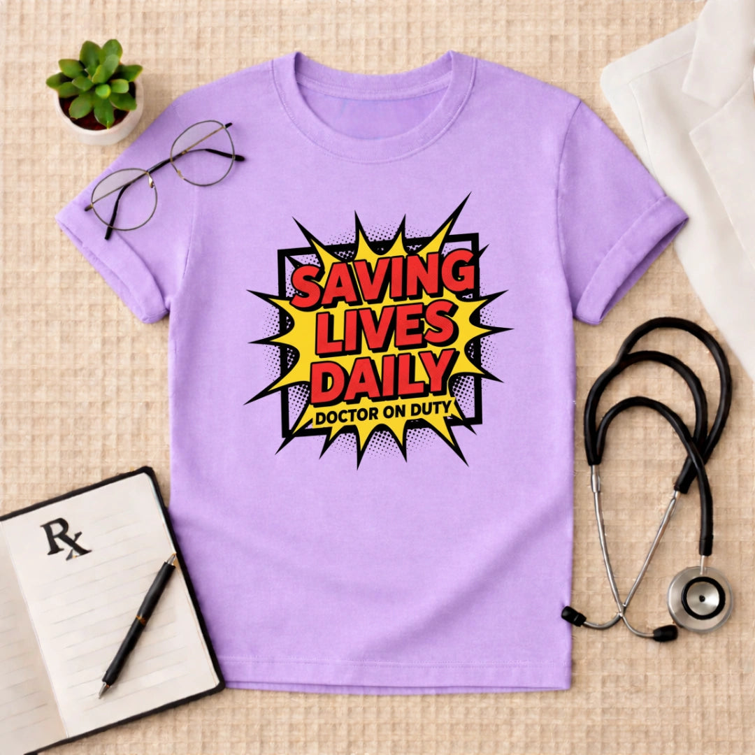 Saving Lives Daily Comic Edition Doctor T-Shirt