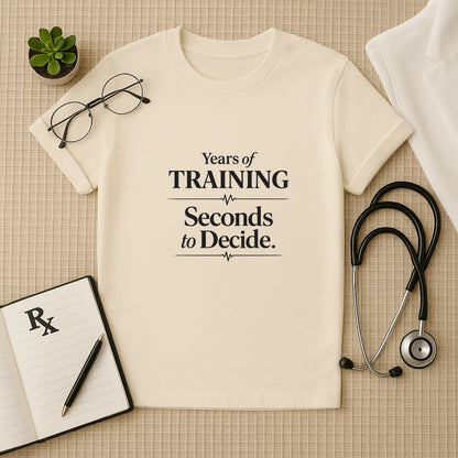 Years of Training Seconds to Decide T-Shirt