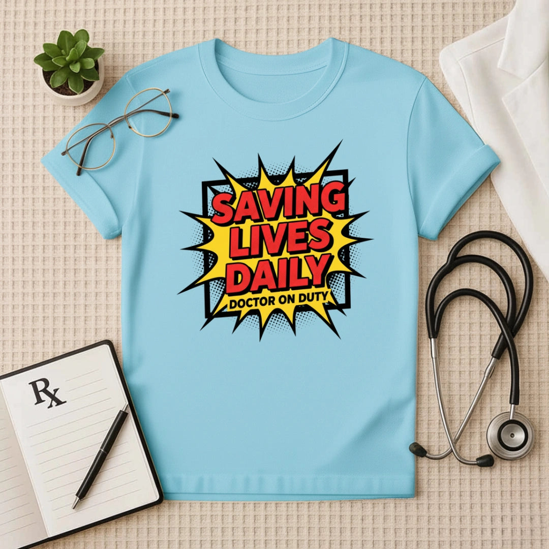 Saving Lives Daily Comic Edition Doctor T-Shirt