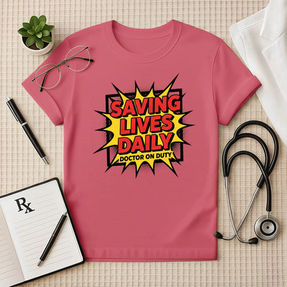 Saving Lives Daily Comic Edition Doctor T-Shirt