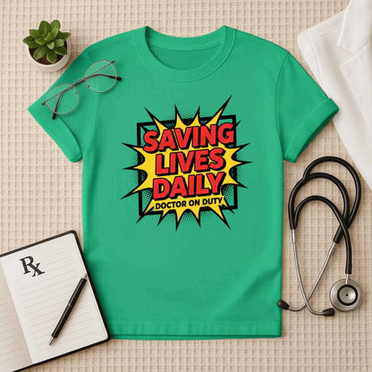Saving Lives Daily Comic Edition Doctor T-Shirt