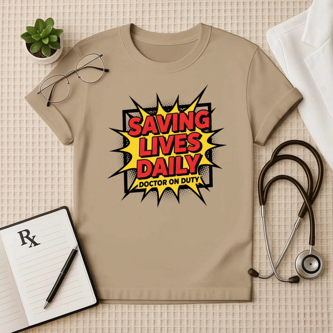 Saving Lives Daily Comic Edition Doctor T-Shirt