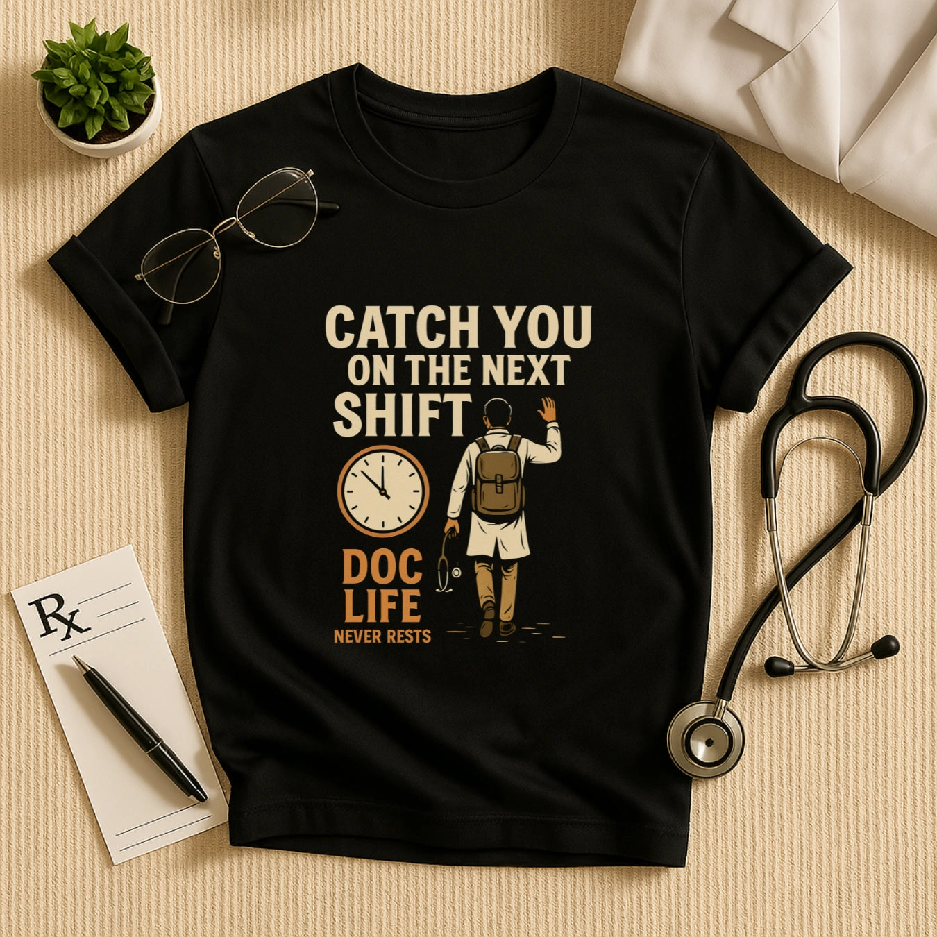 Doctor Life Tee - Catch You On The Next Shift Unisex T-Shirt