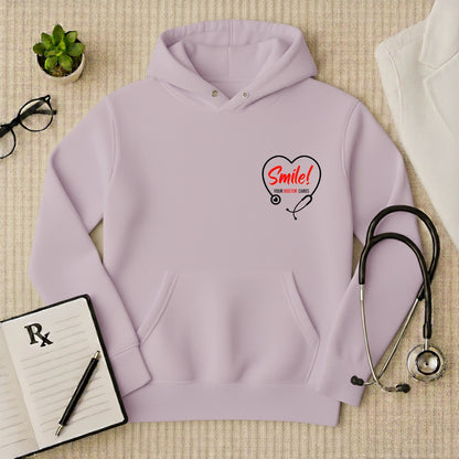 "Smile! Your Doctor Cares" Premium Medical Hoodie