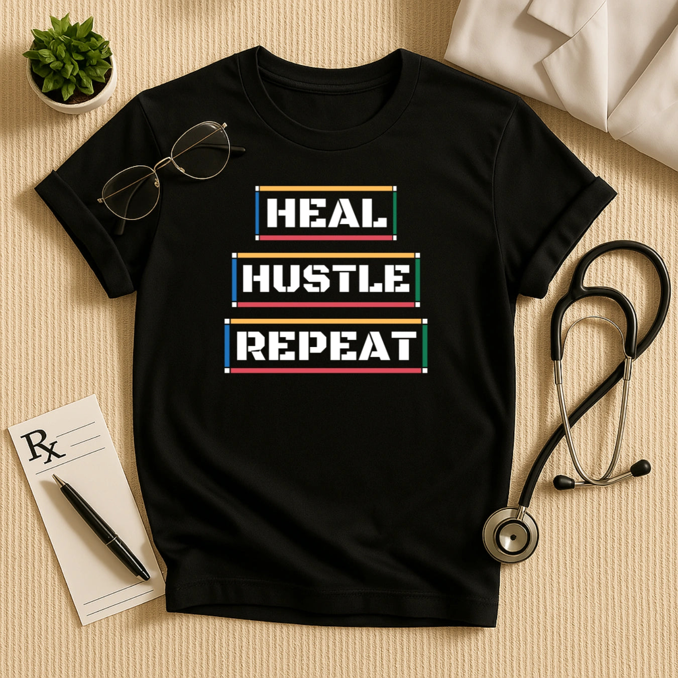 Heal Hustle Repeat: Doctor's Grind T-Shirt
