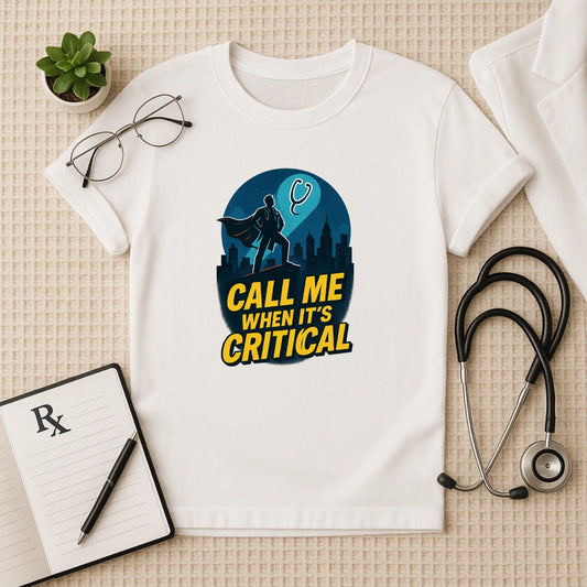 Call Me When It's Critical Doctor T-Shirt Unisex Classic Crew T-Shirt