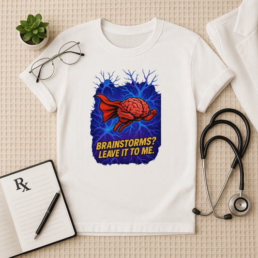 Brainstorms? Leave It to Me – Bold Hero Doctor T-shirt