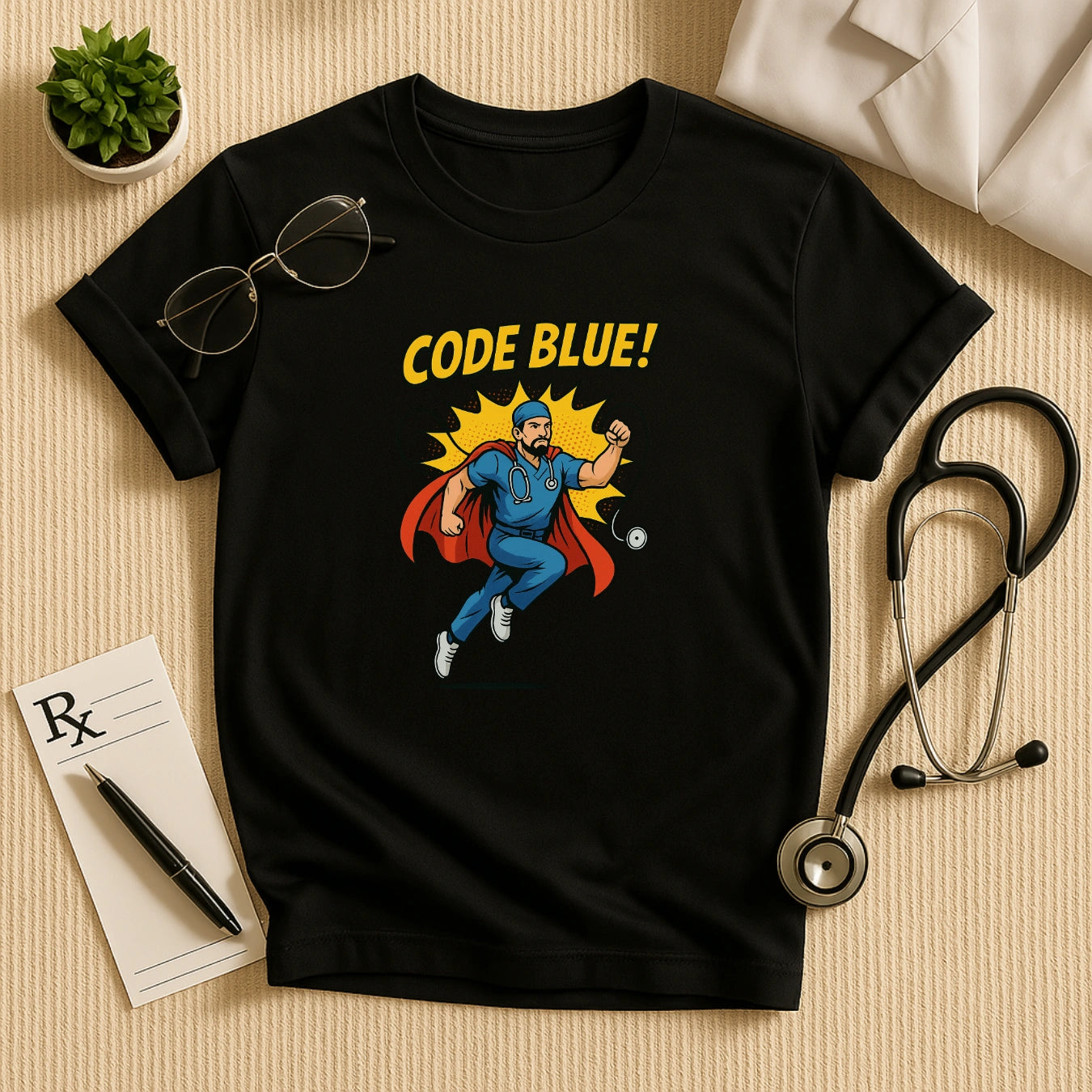 Code Blue – Heroic Doctor T-shirt for Real-Life Lifesavers