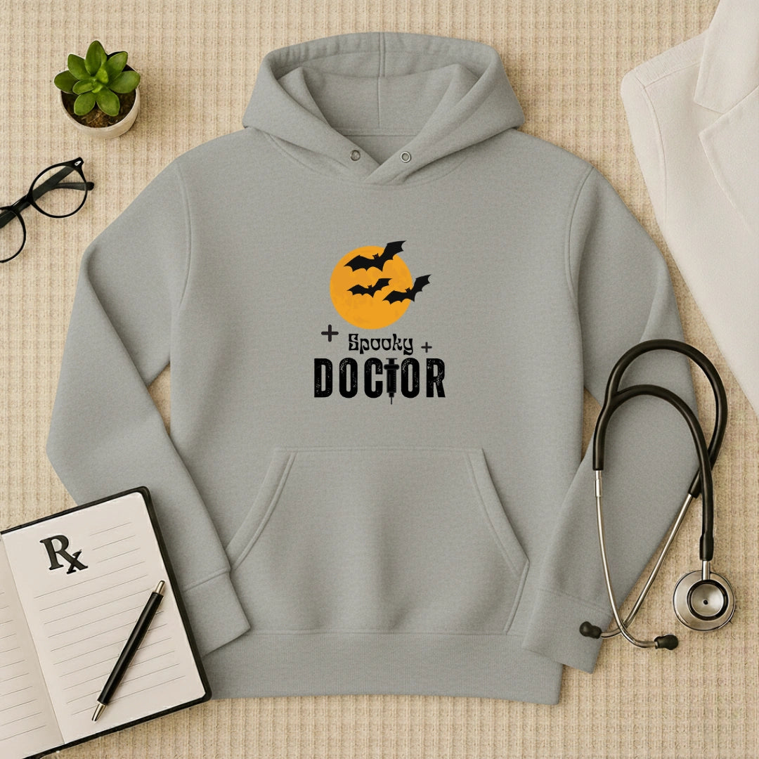 "Spooky Doctor" Halloween Medical Merch Cotton Hoodie