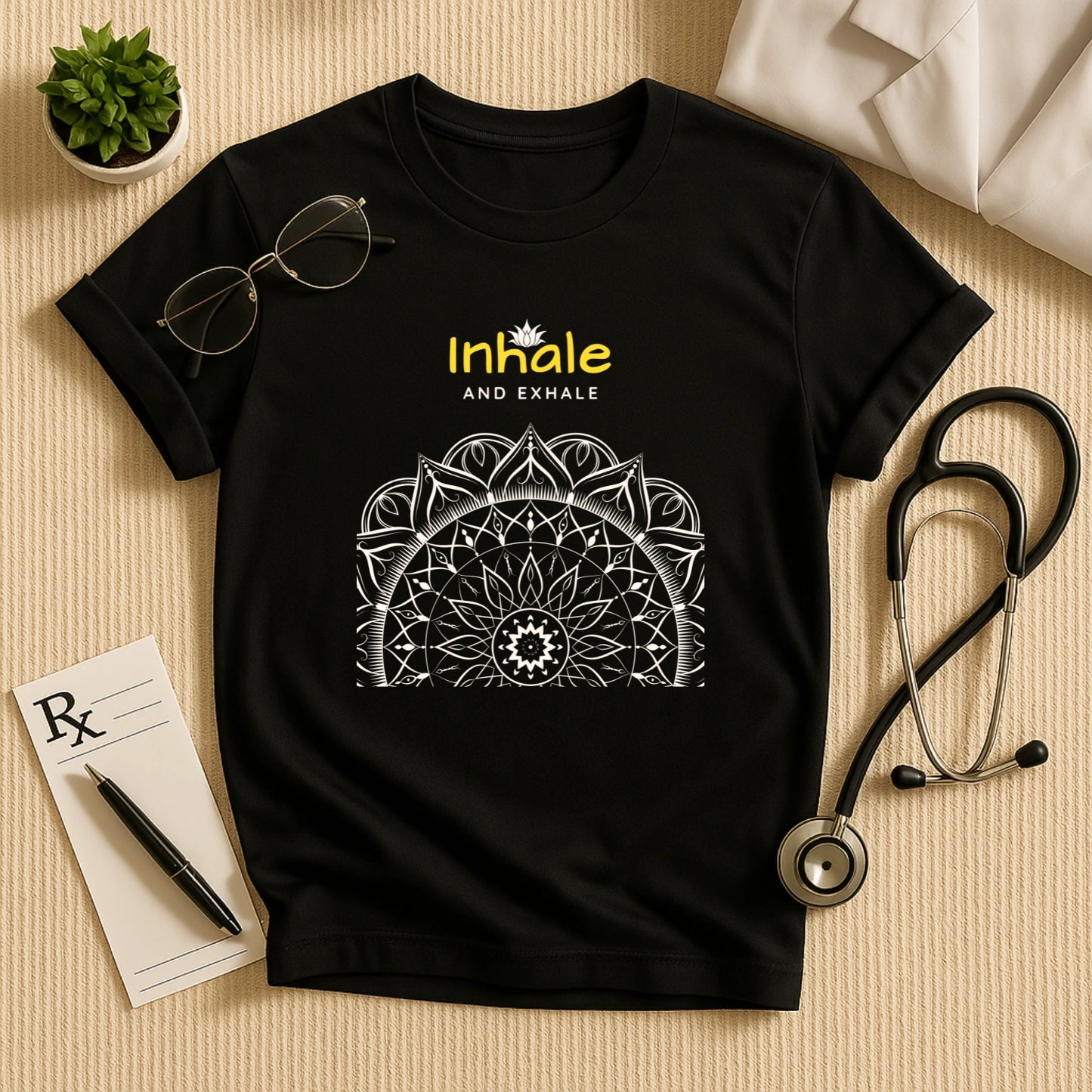 "Inhale & Exhale" Mandala T-Shirt