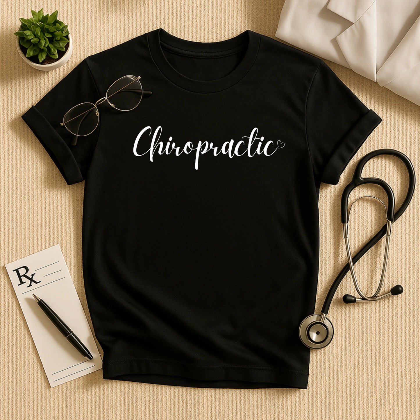 Chiropractic with Heart: Elegant Doctor T-Shirt