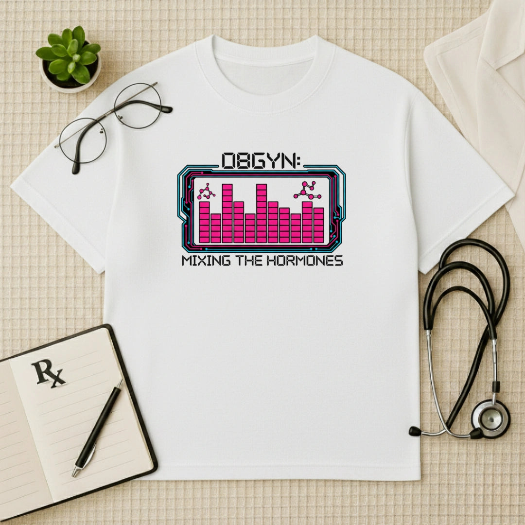 OBGYN Hormones Oversized T-shirt: Mixing the Science Tee