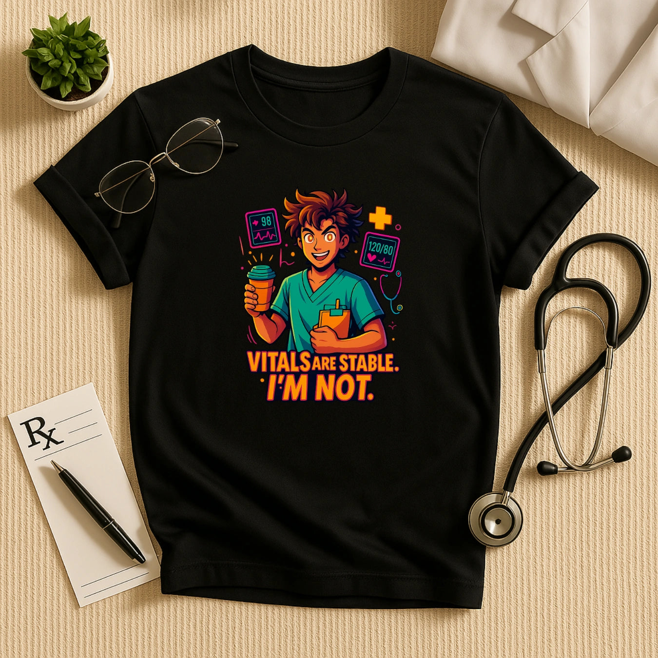 Funny Doctor T-Shirt: Medical Humor Vitals Tee