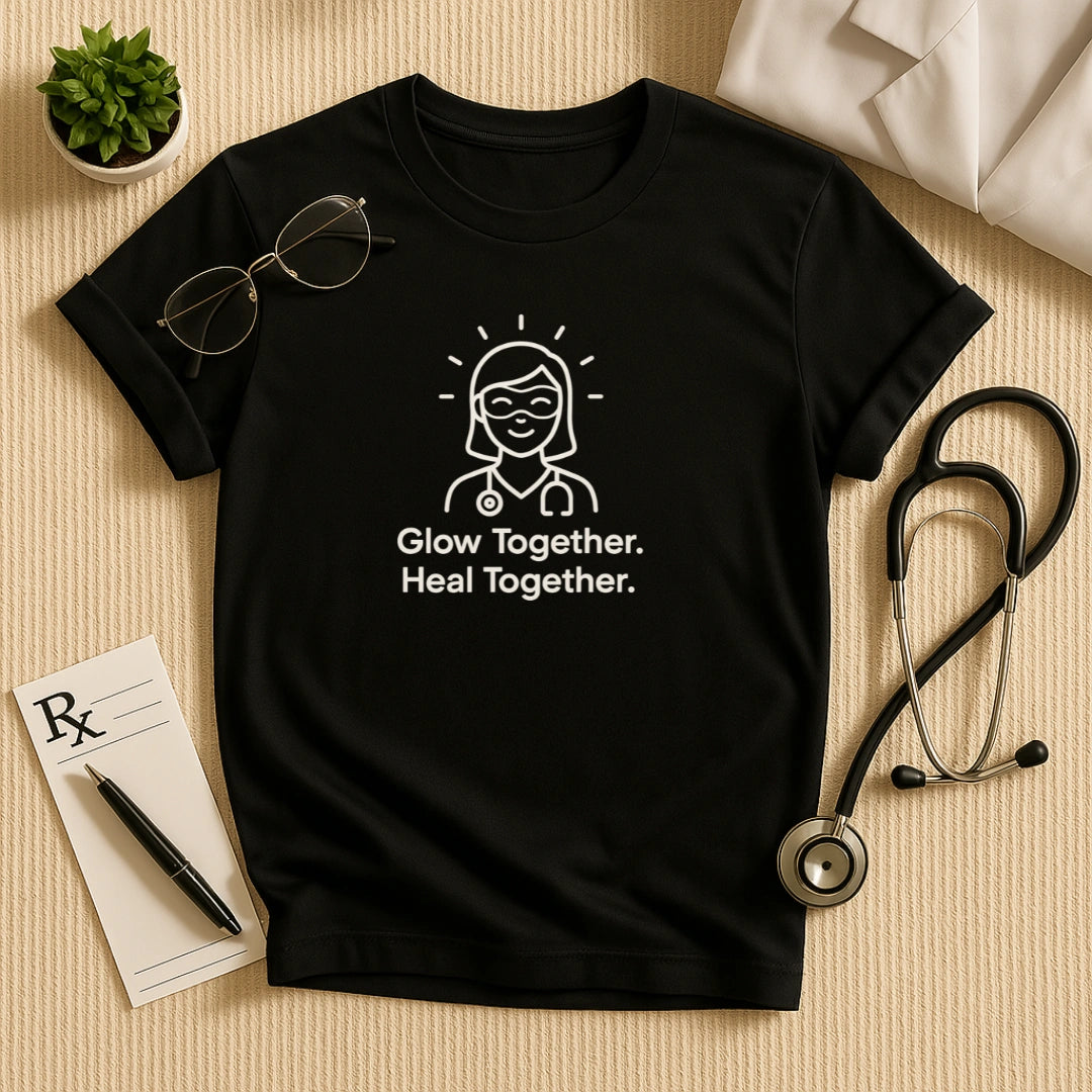 Glow Together Heal Together T-Shirt | Unisex Dermatologist Tee