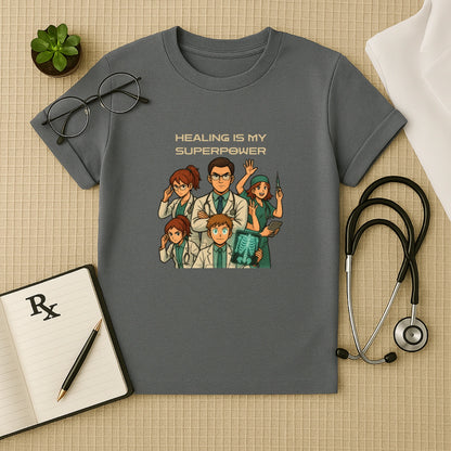 Healing Is My Superpower – Anime Medical T-Shirt for Healers & Doctors