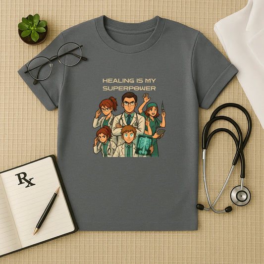 Healing Is My Superpower – Anime Medical T-Shirt for Healers & Doctors