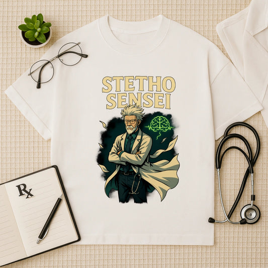 Stetho Sensei Doctor Graphic Oversized T-Shirt