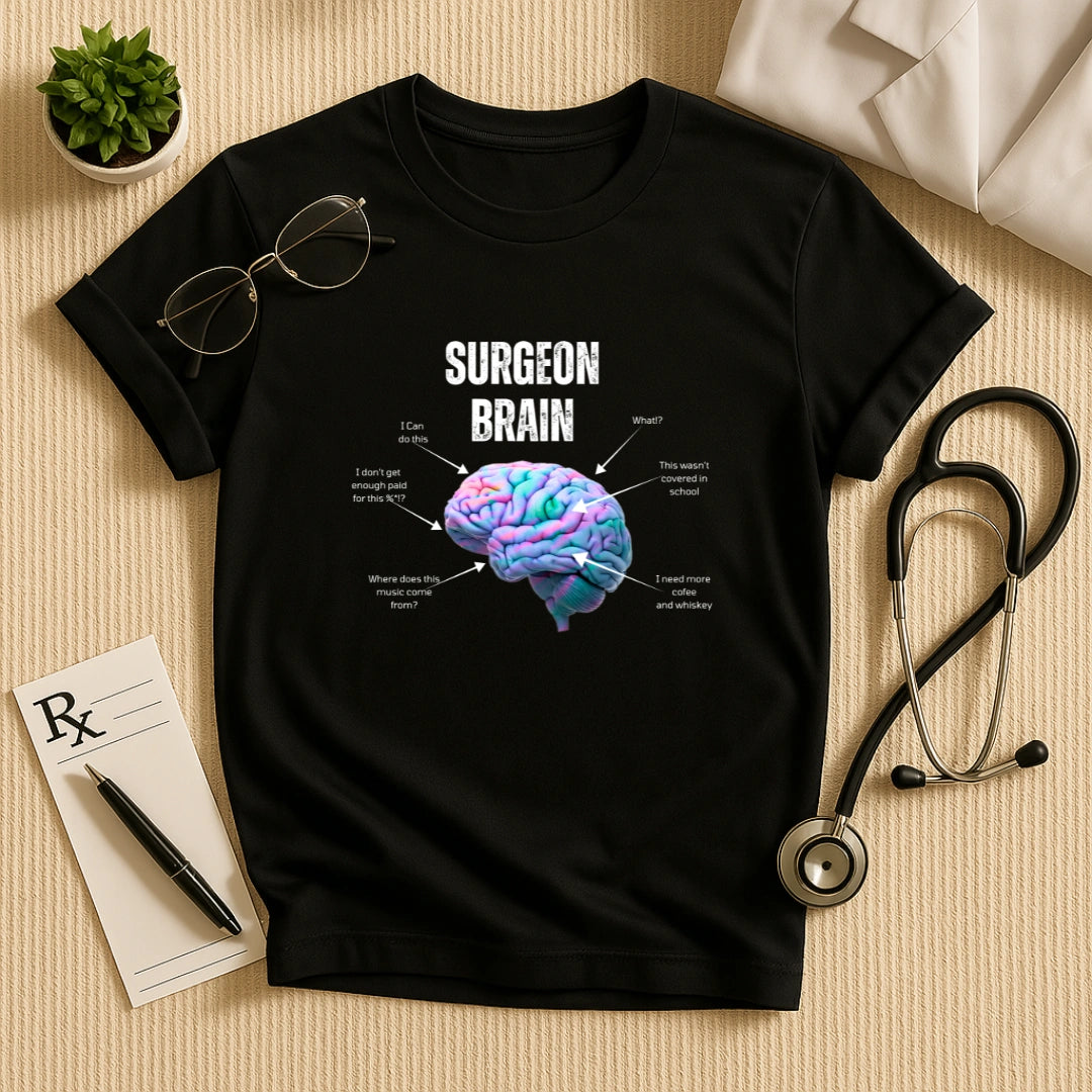 Surgeon Brain Funny Anatomy Doctor T-Shirt