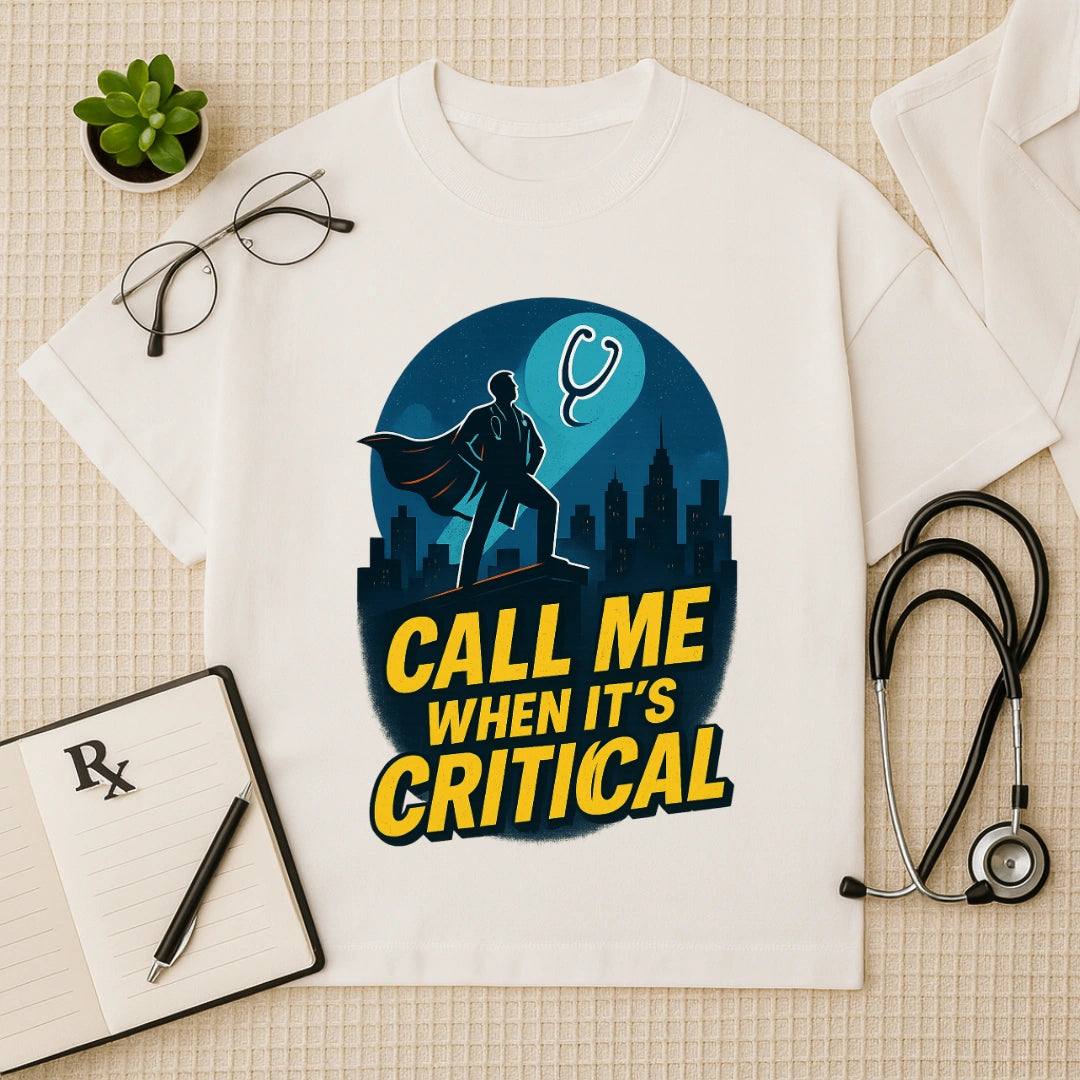 "Critical" Superhero Doctor Oversized T-Shirt