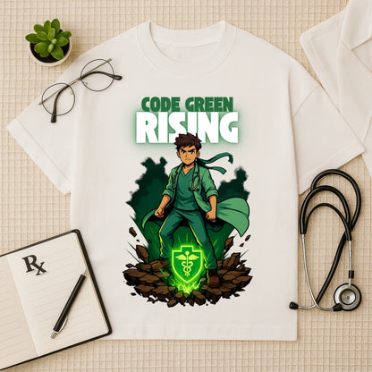 Code Green Rising Anime Doctor Oversized T-Shirt