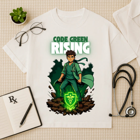 Code Green Rising Anime Doctor Oversized T-Shirt