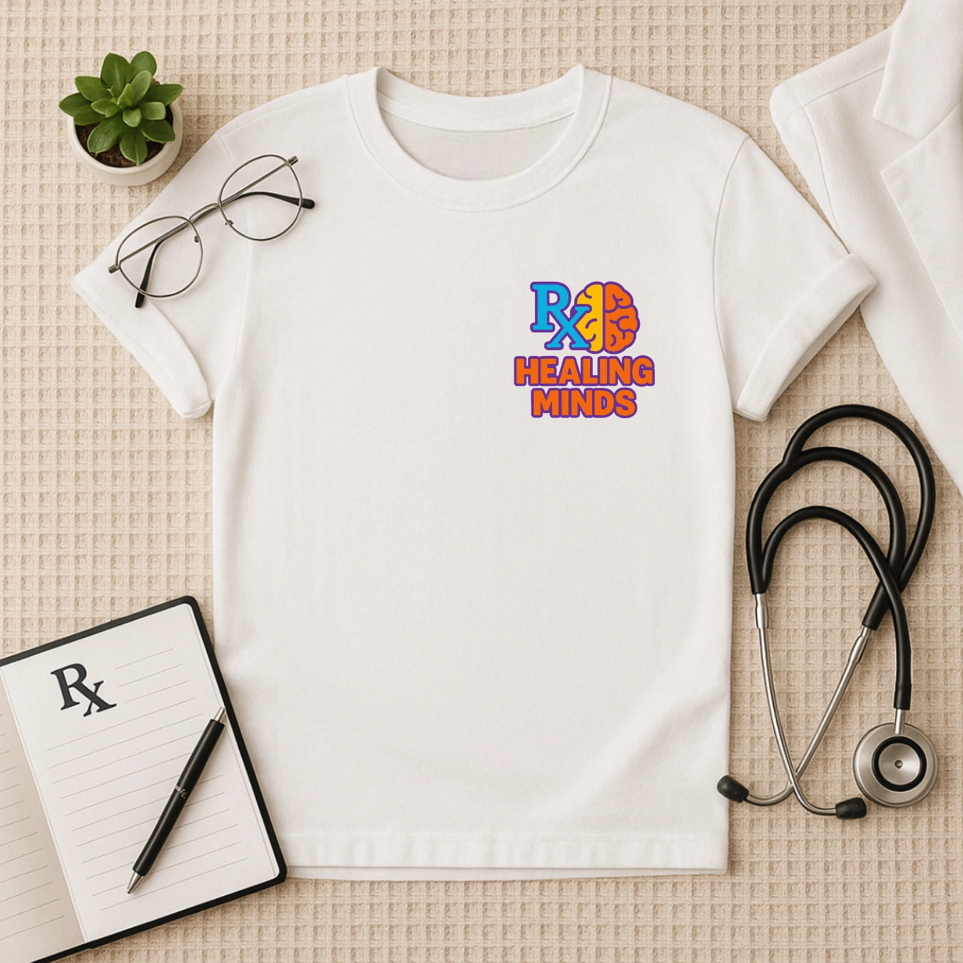 Rx Healing Minds – Mental Health Awareness Doctor T-shirt