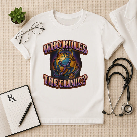 Who Rules the Clinic? – Bold Unisex Doctor T-shirt for Medical Pros