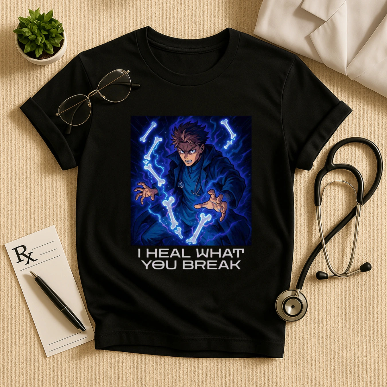 I Heal What You Break – Anime Medical T-Shirt for Doctors & Healers