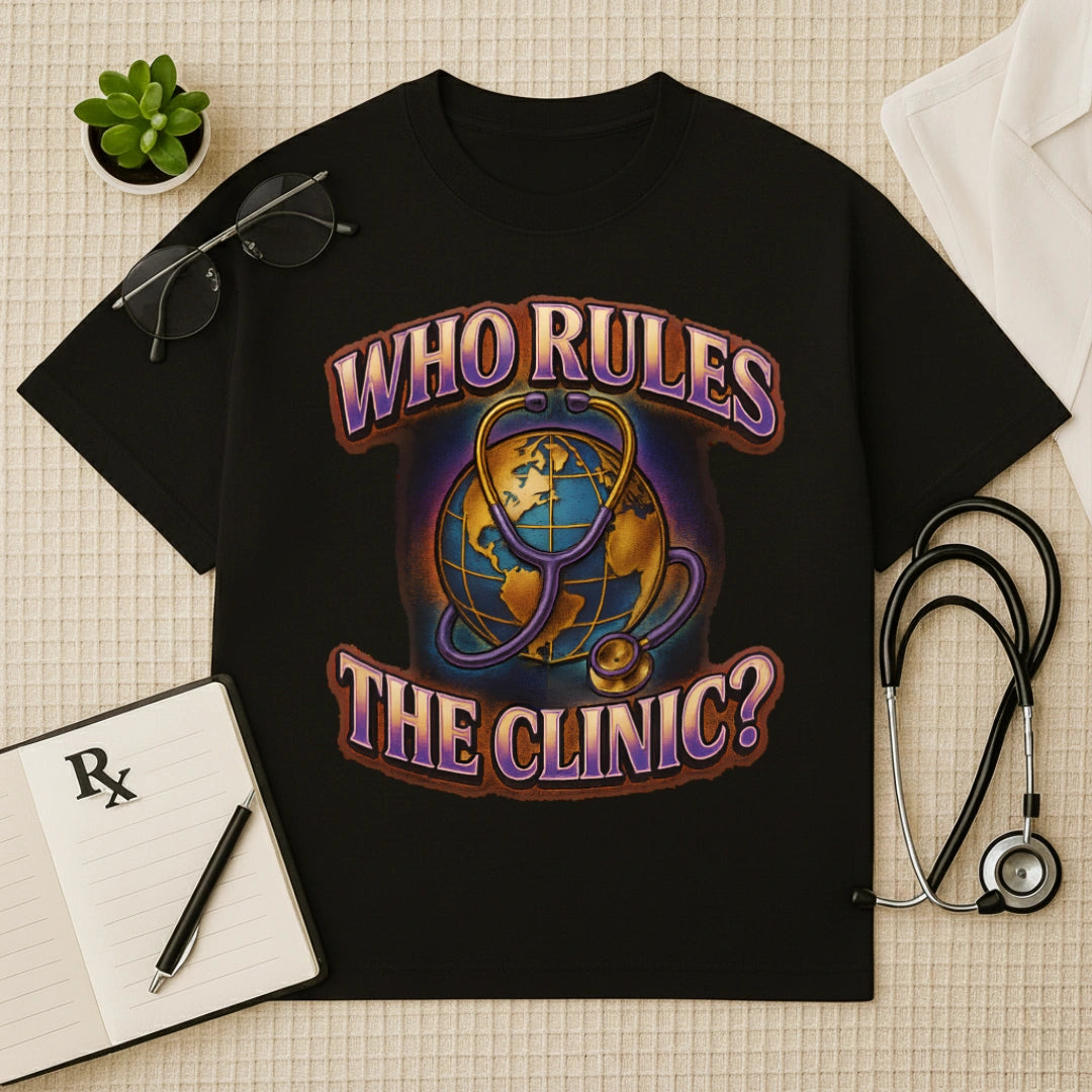 "Who Rules The Clinic?" Oversized Doctor TShirt