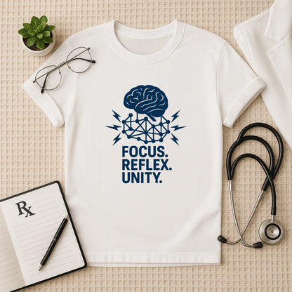 Focus Reflex Unity T-Shirt | Brain Doctor Unisex Tee for Healthcare Workers