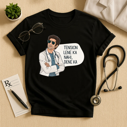 Tension Lene Ka Nahi Dene Ka Doctor Unisex T-Shirt