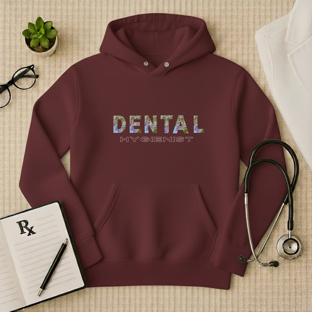 Floral Dental Hygienist Premium Medical Hoodie