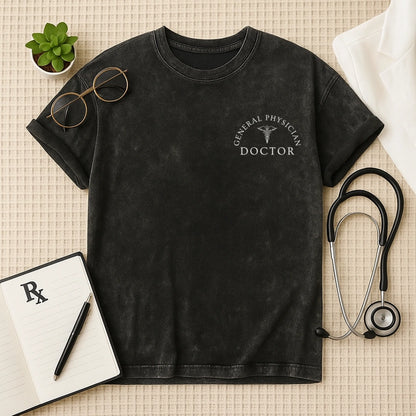 General Physician Doctor Oversized Acid Wash T-Shirt