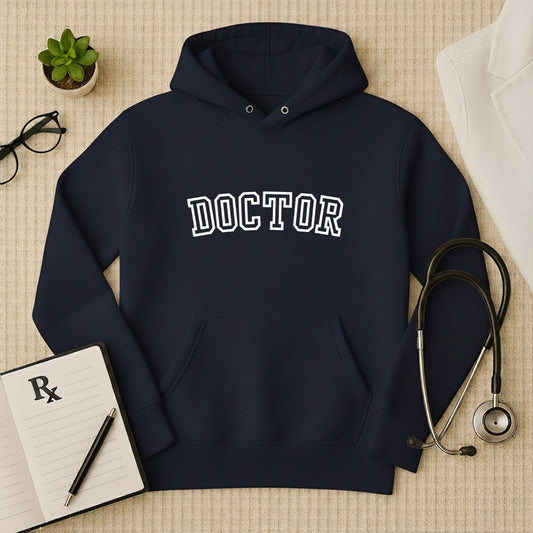 "Doctor" Graphic Cotton Varsity Hoodie