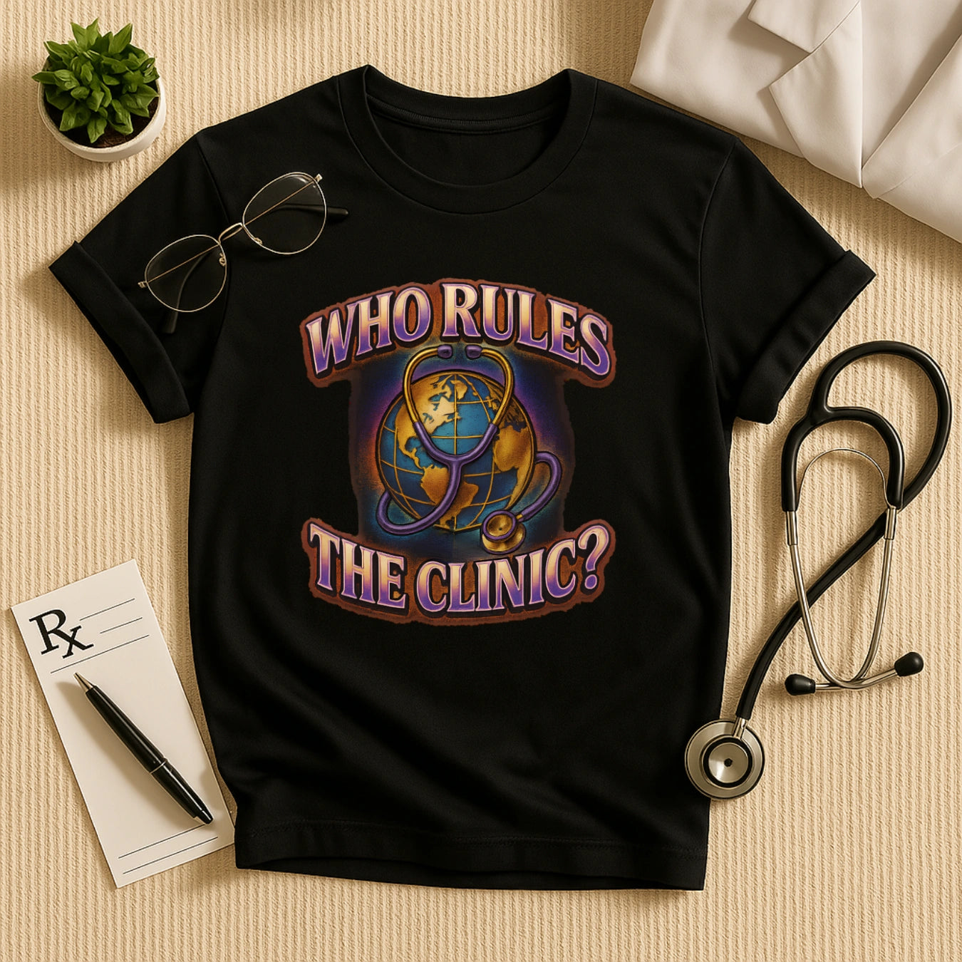 Who Rules the Clinic? – Bold Unisex Doctor T-shirt for Medical Pros