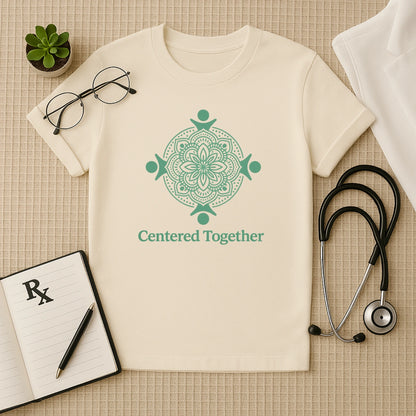 Centered Together T-Shirt | Unisex Ayurveda Crew Tee for Wellness Staff