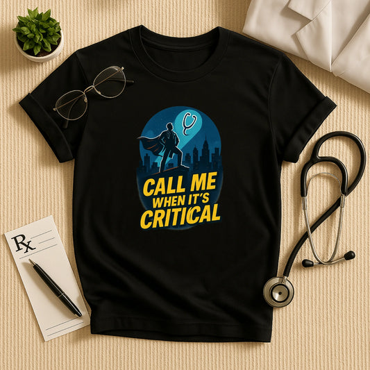 Call Me When It's Critical Doctor T-Shirt Unisex Classic Crew T-Shirt