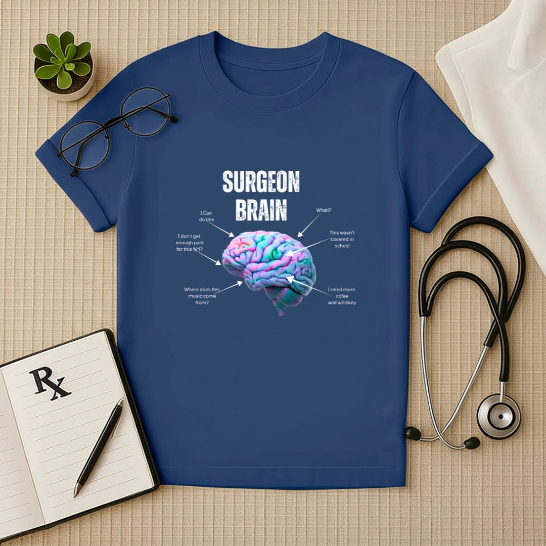 Surgeon Brain Funny Anatomy Doctor T-Shirt