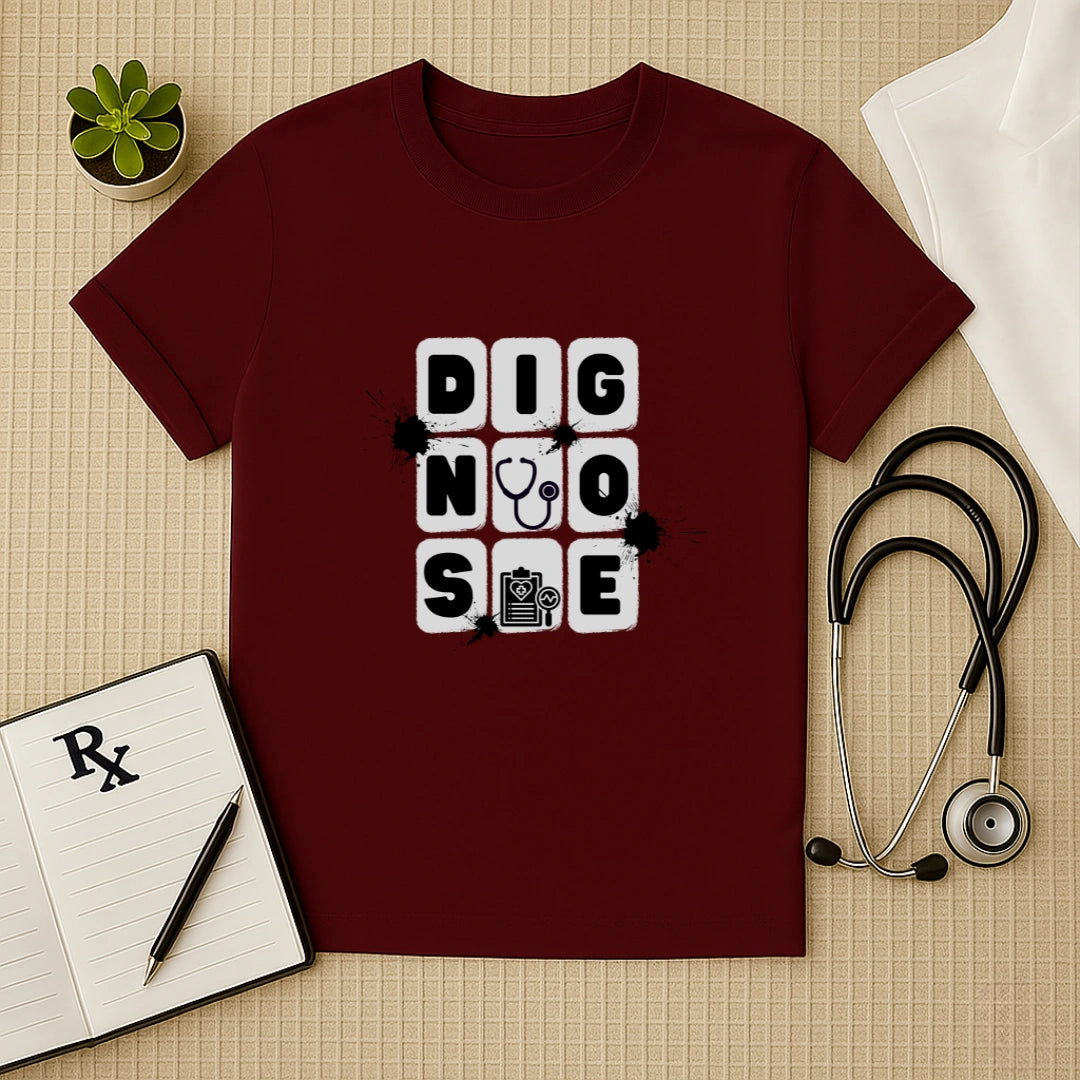 DIAGNOSE Block Graphic Doctor T-Shirt