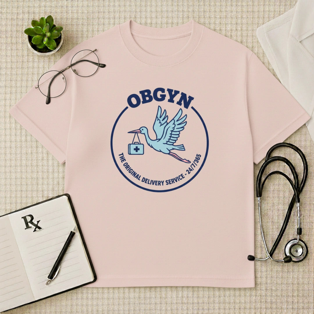 OBGYN Delivery Oversized T-shirt: The Original 24/7 Delivery Service