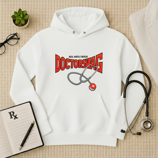 DoctorSwag "Heal Hustle Repeat" Premium Medical Hoodie