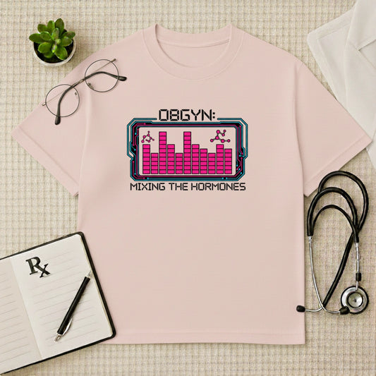 OBGYN Hormones Oversized T-shirt: Mixing the Science Tee