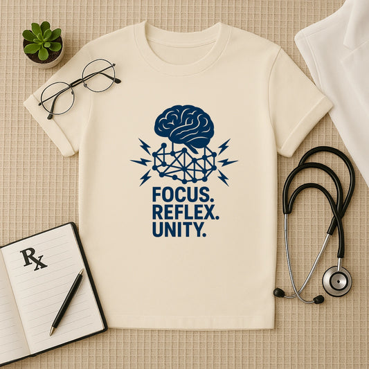 Focus Reflex Unity T-Shirt | Brain Doctor Unisex Tee for Healthcare Workers