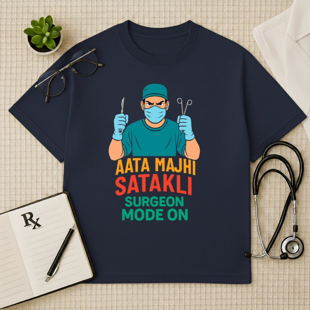 Aata Majhi Satakli Surgeon Mode Oversized Tee