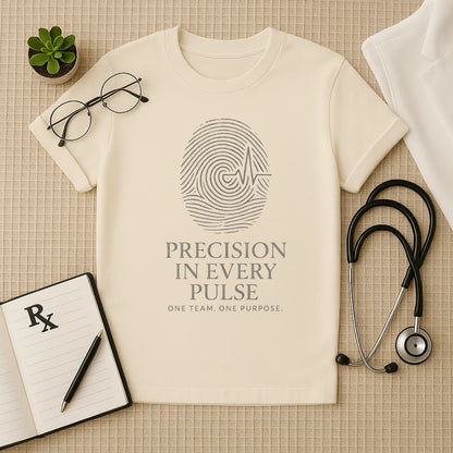 Precision in Every Pulse T-Shirt | Unisex Medical Team Crew Tee