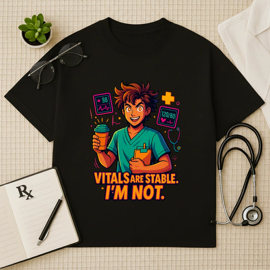 Vitals Are Stable Doctor Quote Oversized T-Shirt