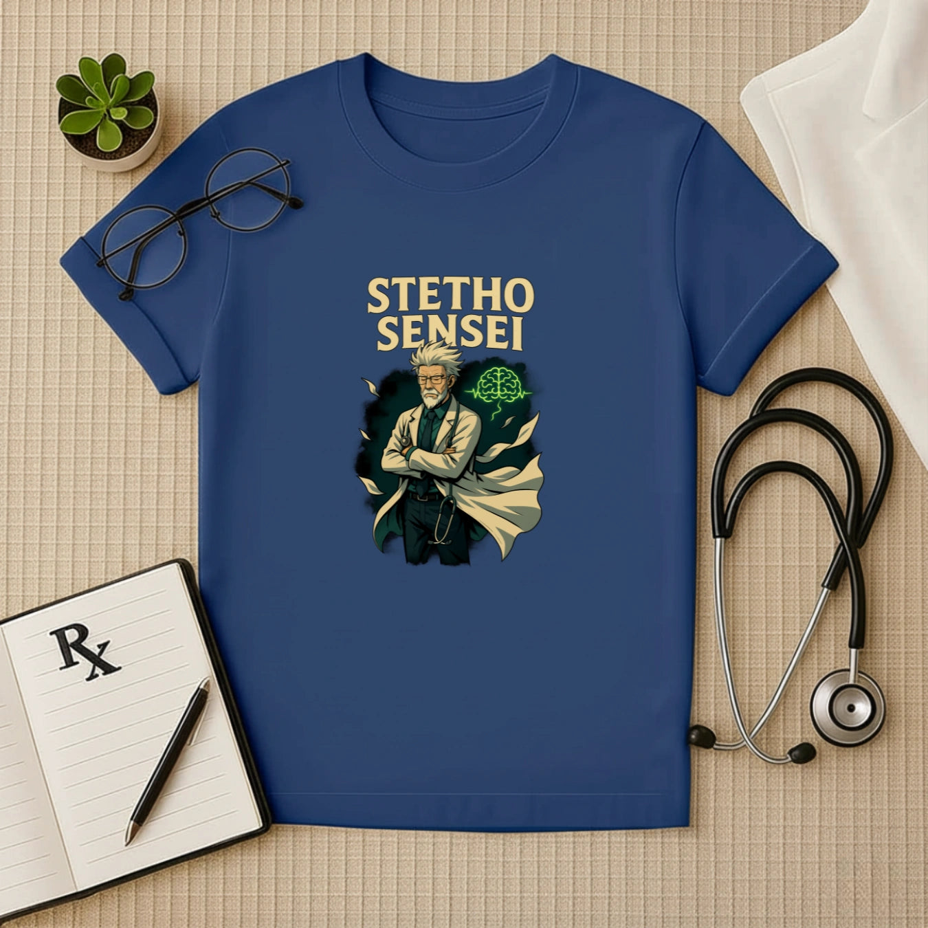 Stetho Sensei – Anime-Inspired Doctor T-shirt for Medical Pros