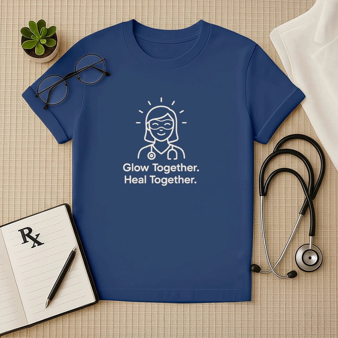Glow Together Heal Together T-Shirt | Unisex Dermatologist Tee