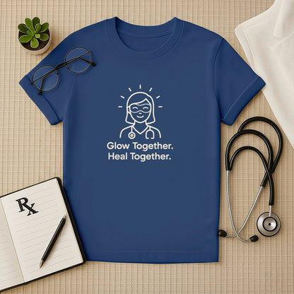 Glow Together Heal Together T-Shirt | Unisex Dermatologist Tee
