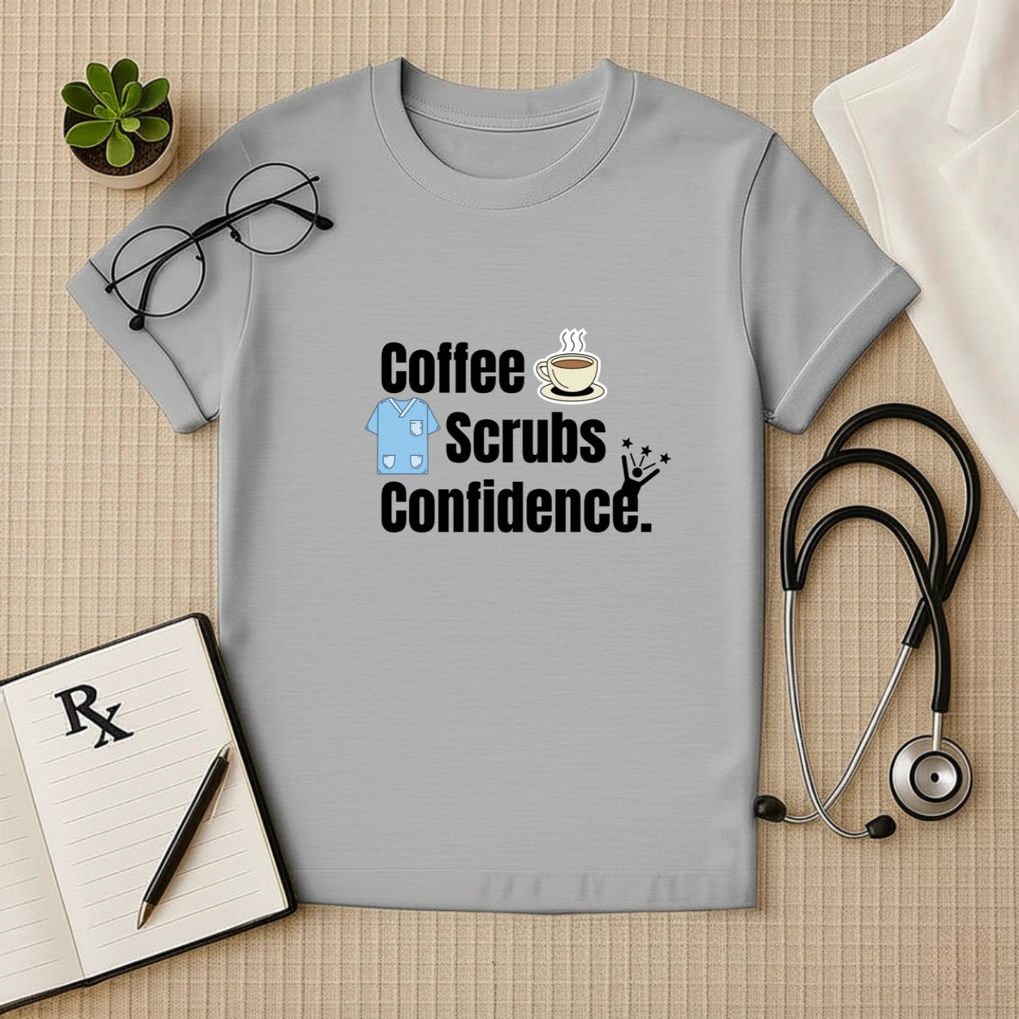 Coffee Scrubs Confidence: Doctor's Daily Essentials T-Shirt